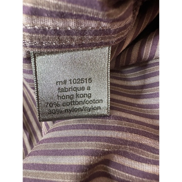 John Varvatos Shirt Men Large Button Up Purple Cotton‎ Casual Long Sleeve Career - Picture 5 of 9